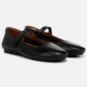 Naturalizer Women's 11W Black Leather Behold Mary Jane Flats Ballerina OS17-24